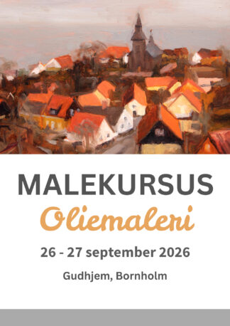Malekursus reklame Daniel O'Rourke oliemaleri Bornholm