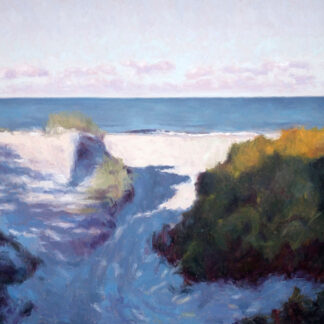 View towards the beach at Levka on Bornholm